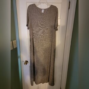 Eileen Fisher Taupe Maxi Dress Size Medium Excellent Used Condition